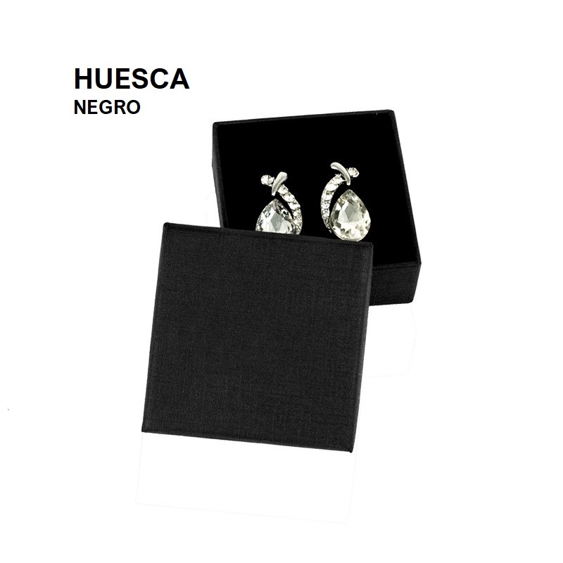 HUESCA NEGRO pendientes 50x50x23 mm.